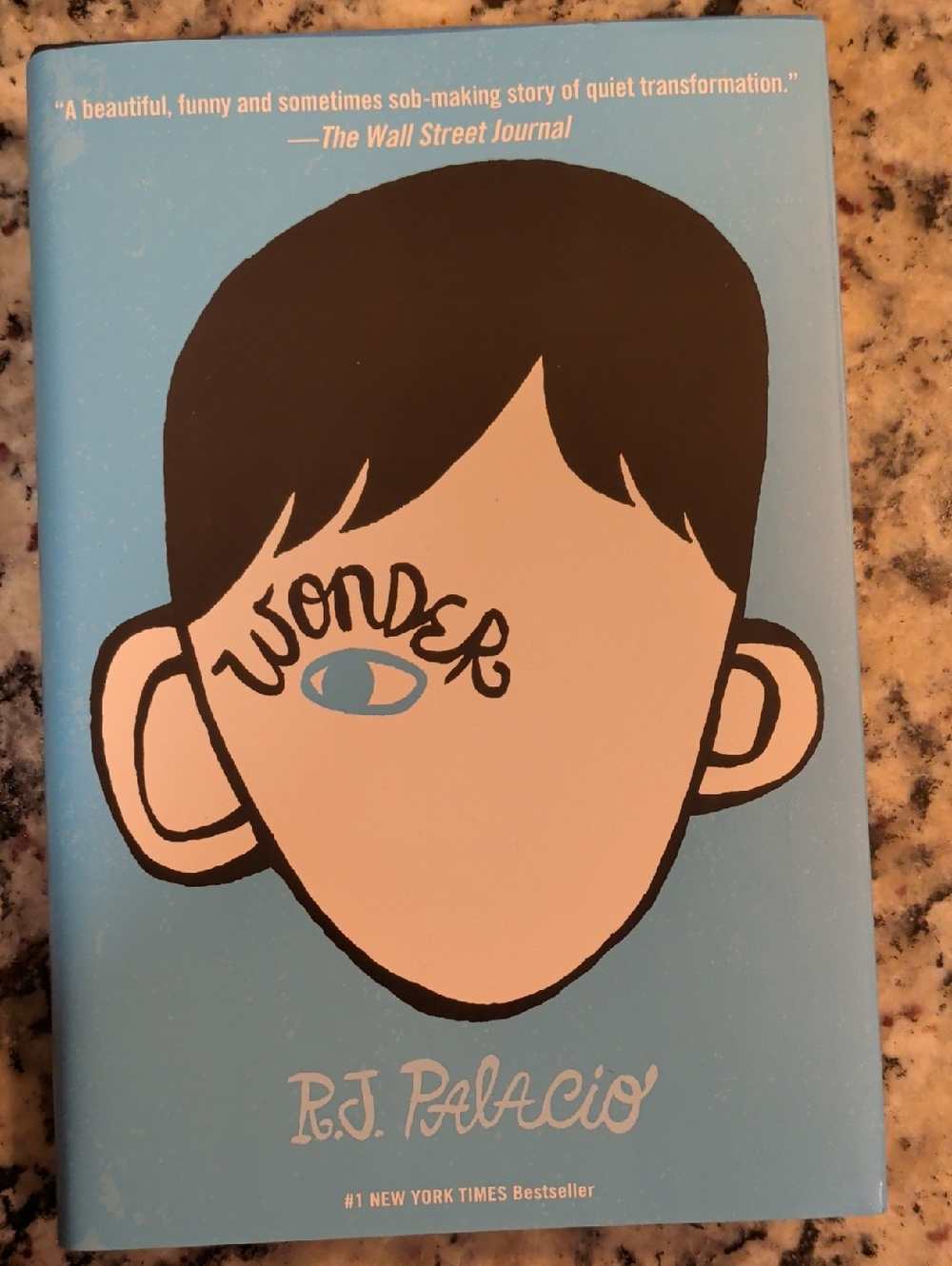 Wonder by R.J. Palacio - Blue Hardcover Book